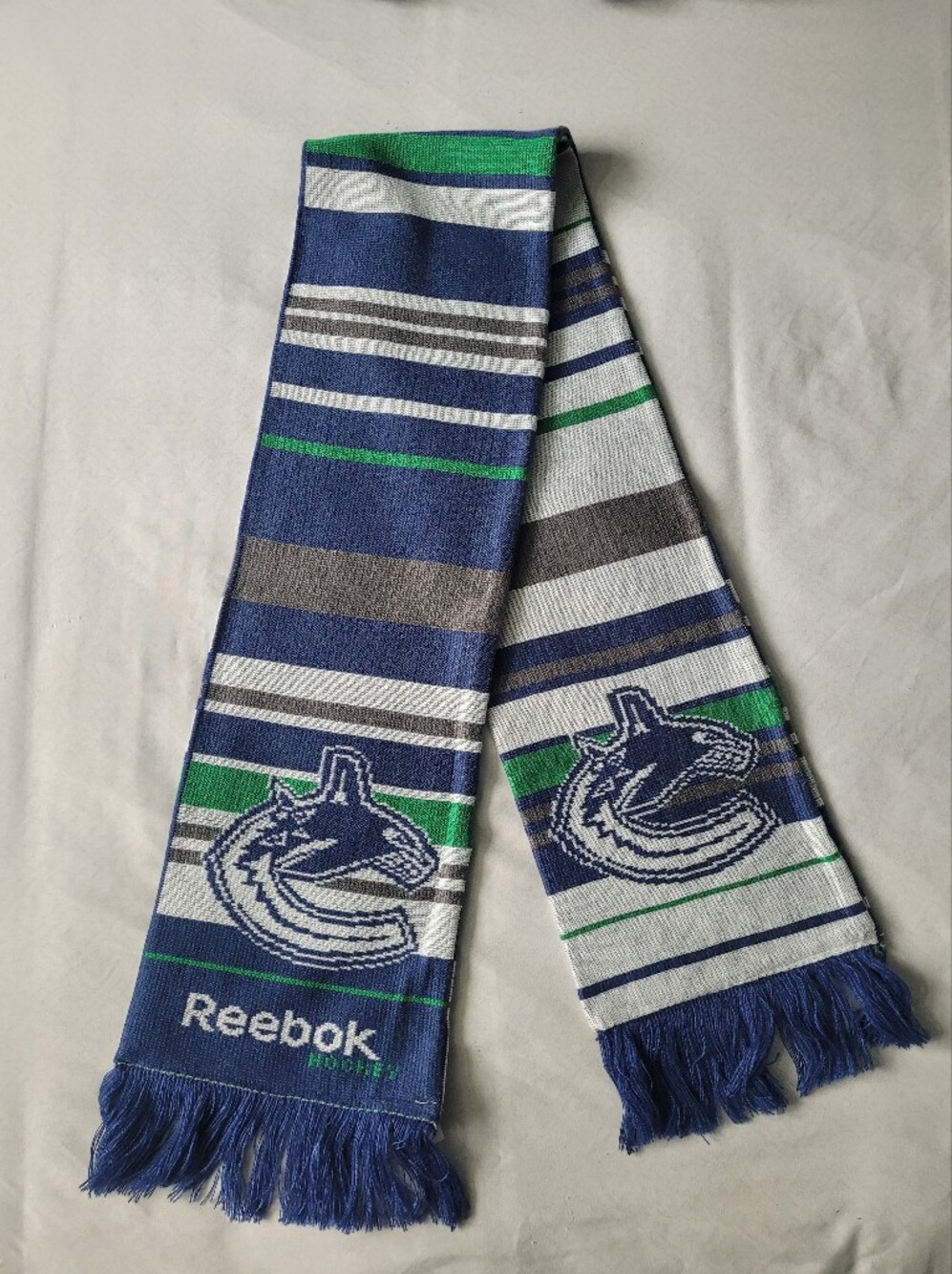 Vancouver Canucks NHL Striped Team Scarf by Reebok